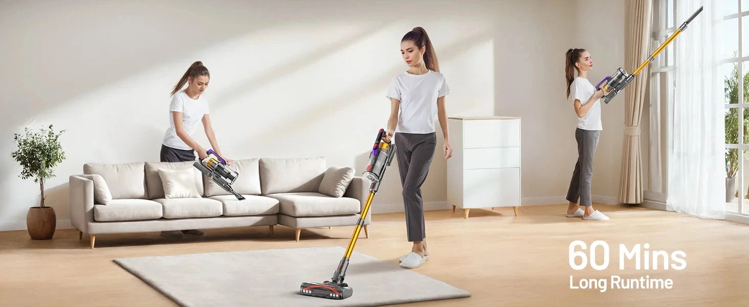 Cordless Vacuum Cleaner, 60Mins Ohberri