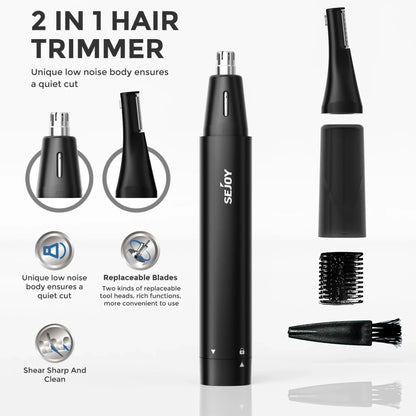 2-IN-1 Nose Hair Trimmer Men Women Ear Hair Trimmer Small Electric Trimmer Ohberri