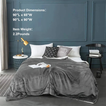 Sherpa Fleece Bed Blanket Twin Size Super Soft Fuzzy Ohberri