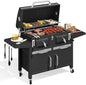 36 In Extra Large Charcoal Grill - 620 Sq.In Oversized BBQ Area with Thermometer & Individual Lifting Charcoal Trays - Ohberri