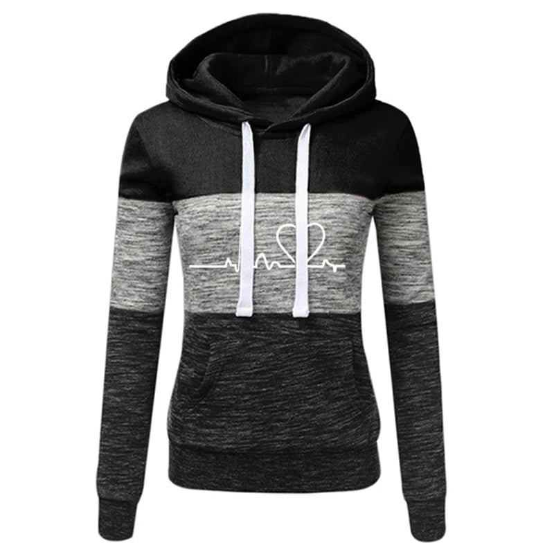 Women Tracksuit Printing Hooded Sweatshirt Sweatpant Ohberri