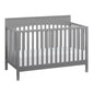 4-in-1 Convertible Crib, Dove Gray, GREENGUARD Gold Certified, Wooden Crib - Ohberri