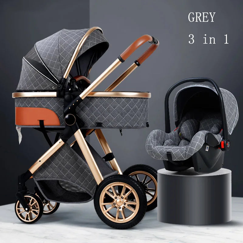 3 in 1 High Landscape Stroller - Ohberri