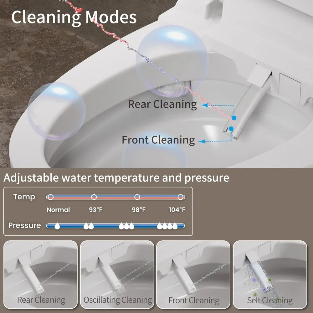 Smart Toilet, One Piece Toilet Elongated, Auto Flushing Bidet Toilet with Heated Seat Ohberri