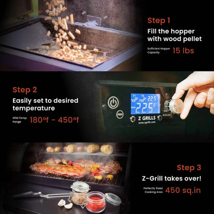 Wood Pellet Grill & Smoker with PID V2.1 Controller - Ohberri