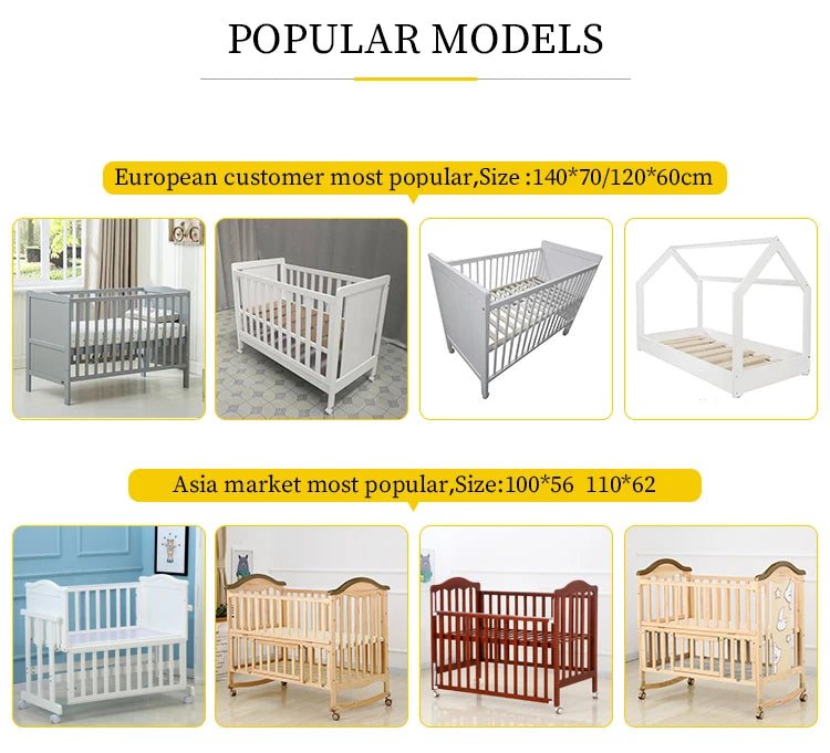 High-Quality Height Adjustable Baby Crib Bed - Ohberri