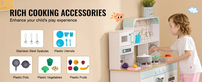 Kitchen Play Set Simulated Cooking Food Tableware - Ohberri