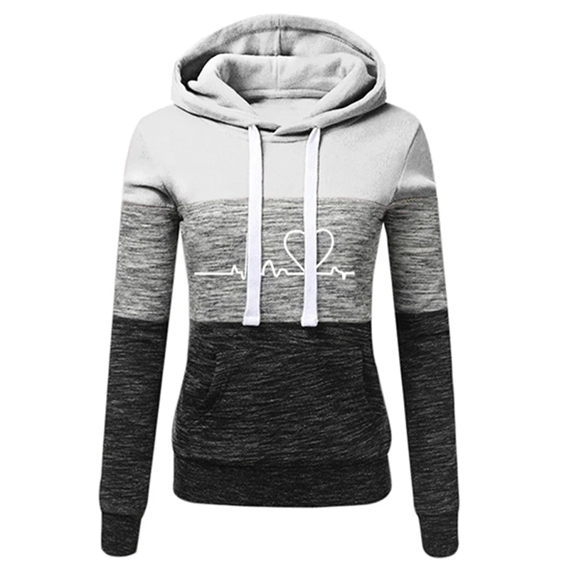 Women Tracksuit Printing Hooded Sweatshirt Sweatpant Ohberri
