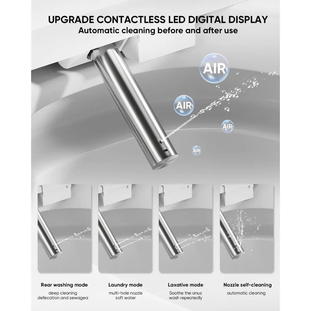 Smart Tankless Toilets with Warm Water Sprayer and Dryer, Foot Sensor Ohberri