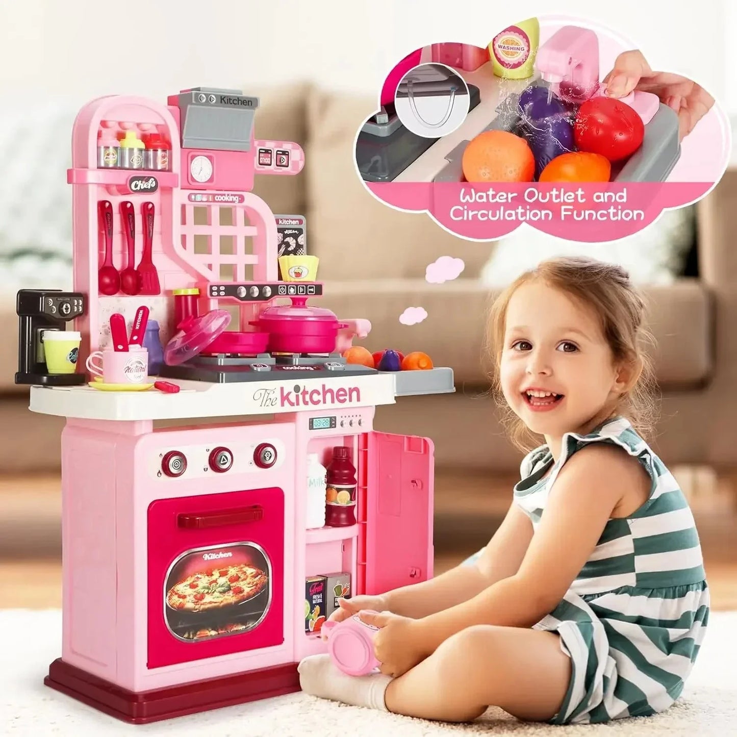 Kids Kitchen Playset and Kitchen Accessories Ohberri