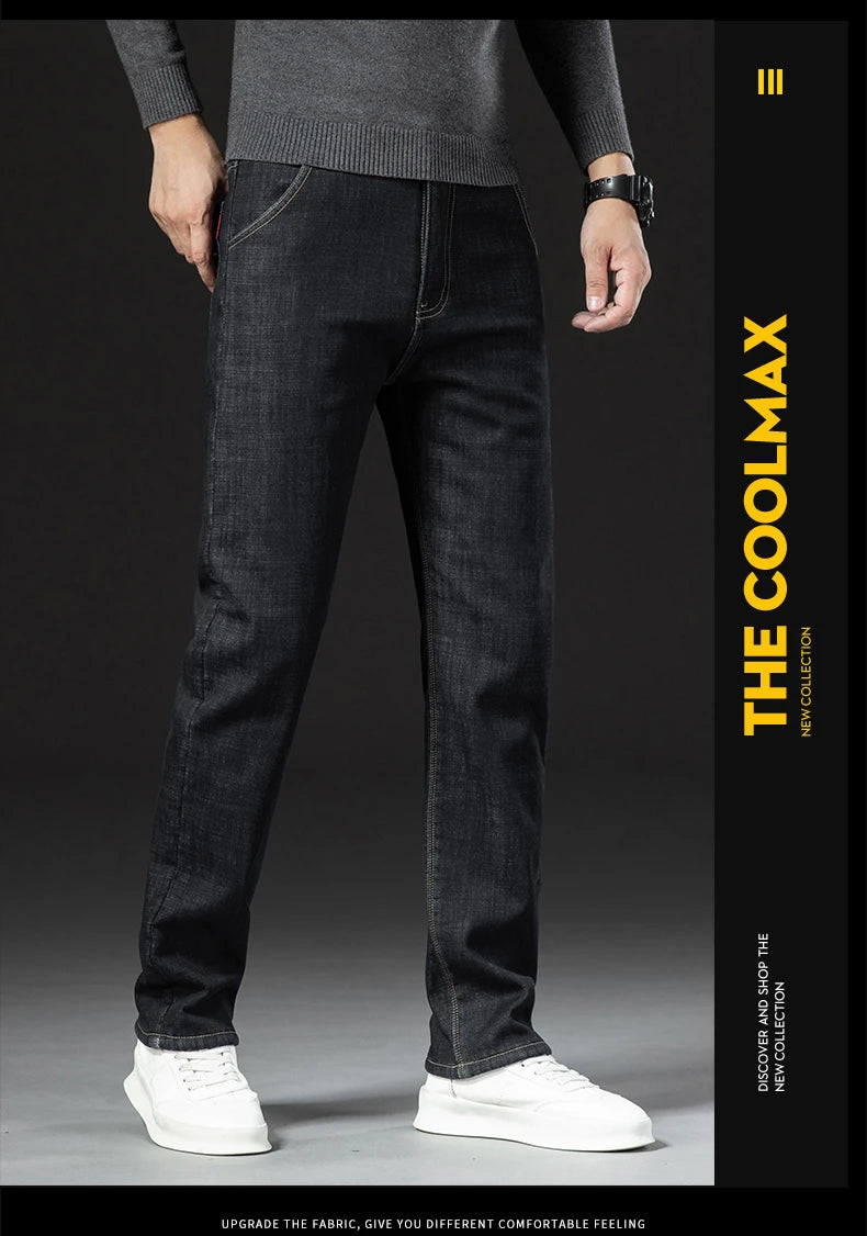 Winter Lamb Fluff Denim Straight Pants Ohberri