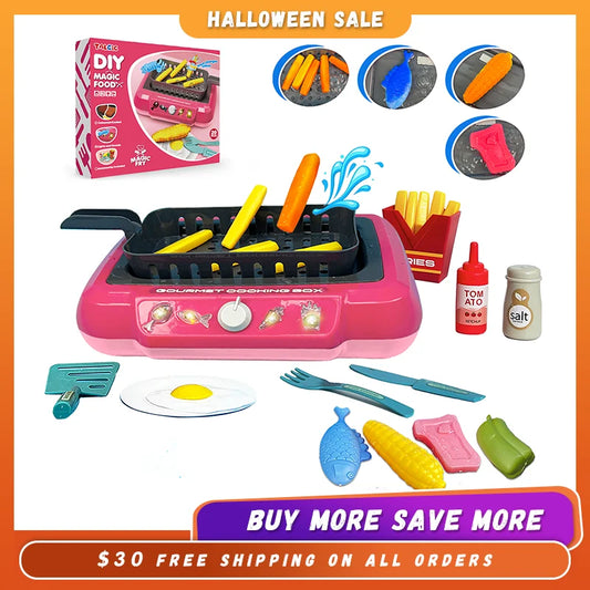 Color Changing Kids Food Fryer Pretend Play Set - Ohberri