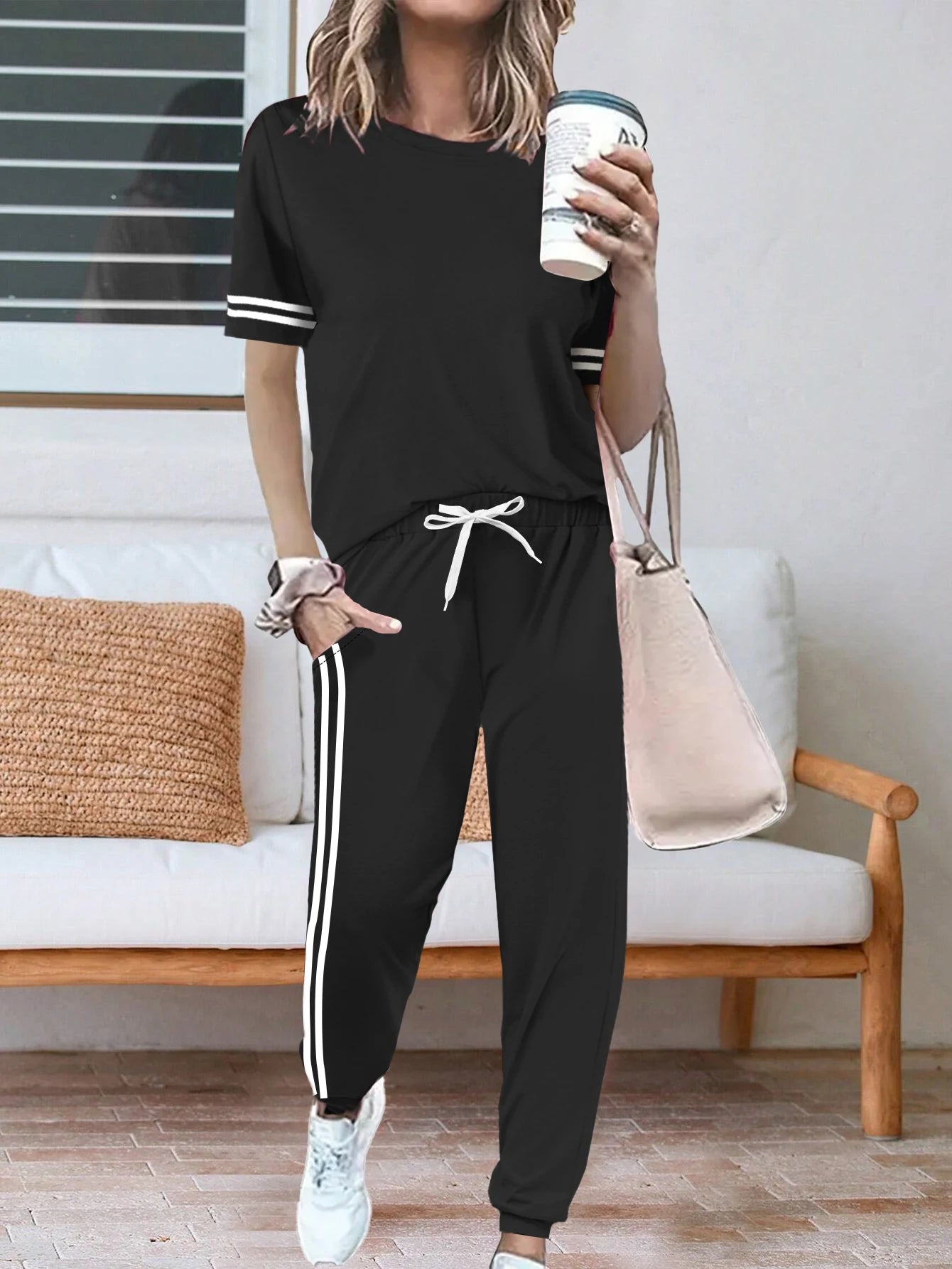 Women's Casual Long Sleeve Fitness Set Ohberri