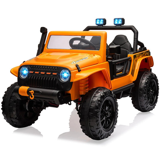 2 Seater Electric Truck with Remote Control 4.3 MPH Max Speed Bluetooth 4WDS Led Headlight & Music Ohberri