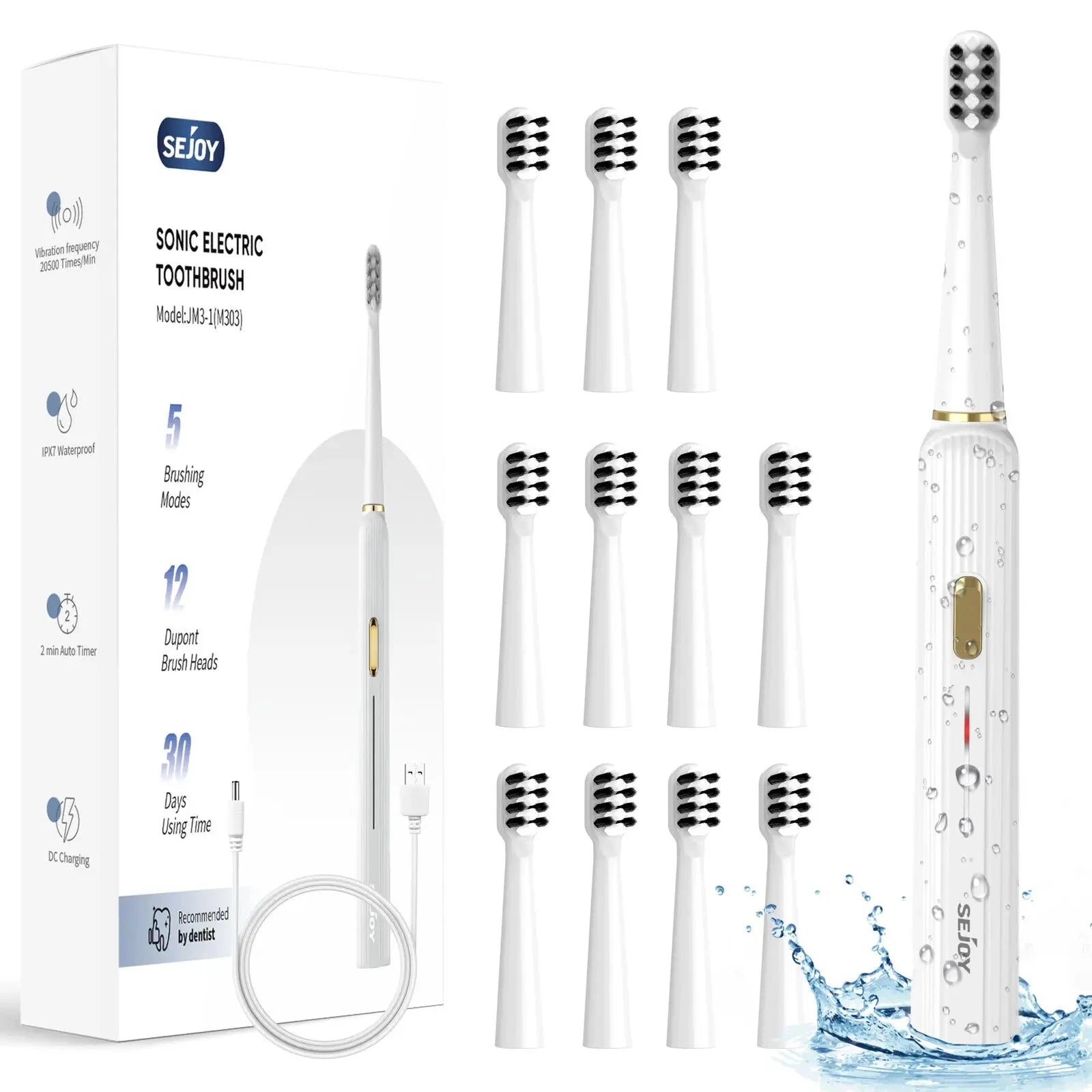 Sonic Rechargeable Ultra Whitening Electric Toothbrush Ohberri