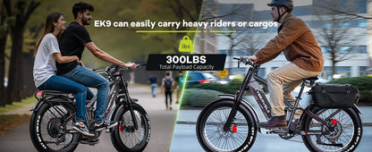 High speed electric ebike for adults, 52V ebike,40AH battery ,full suspension bicycle,hydraulic ebike,fat tyre 26inch 3000W - Ohberri