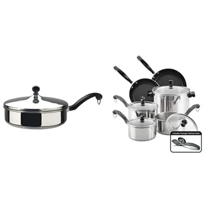 Classic Stainless Steel Cookware Pots and Pans Set 15Piece Ohberri