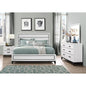 5PC Full Bedroom Set in Mirage White - Modern Bed, Nightstands, Dresser & Mirror - Ohberri