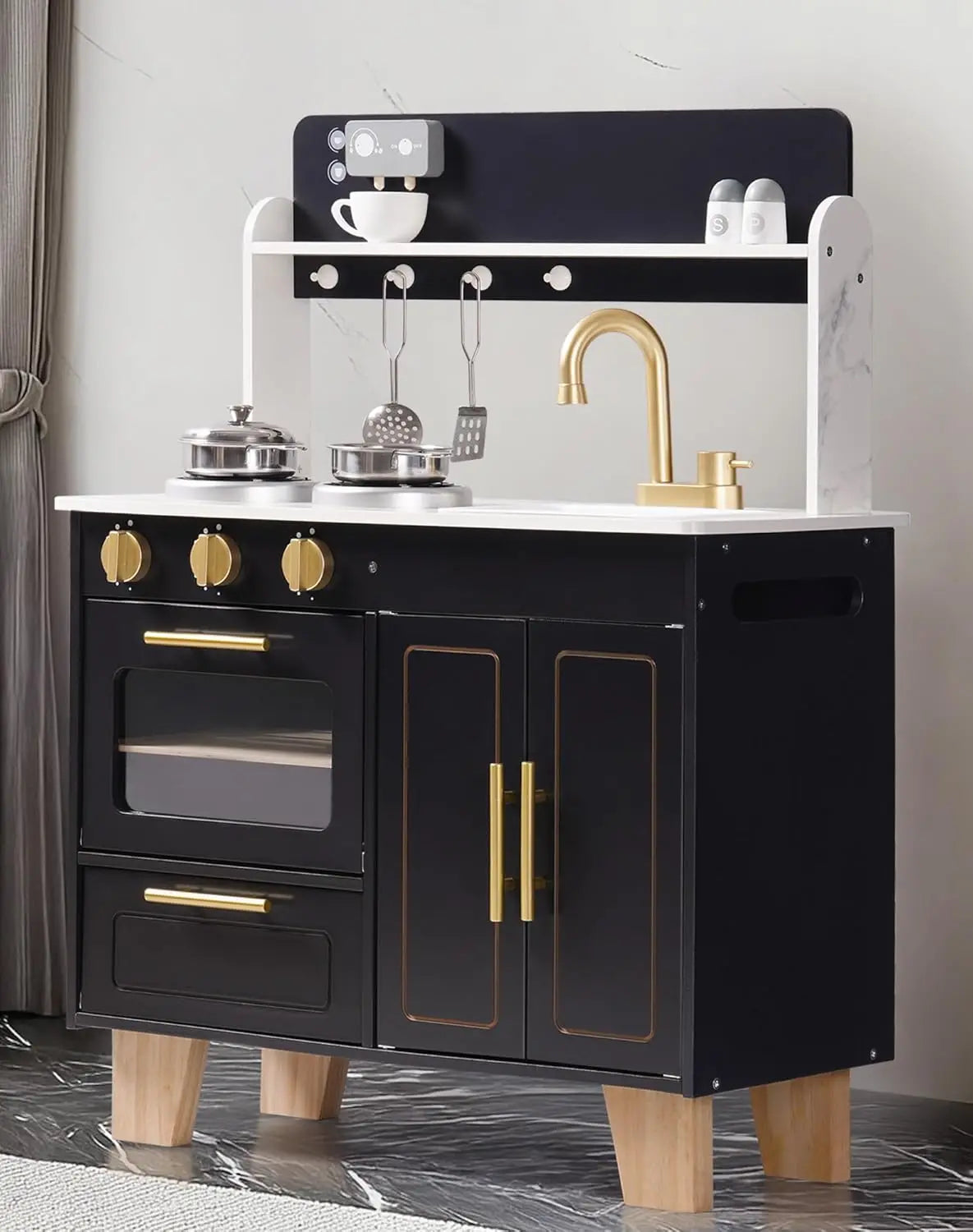 Play Kitchen Wooden with Marble-Style - Ohberri
