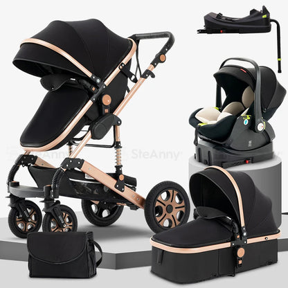 3 in 1 Baby Stroller with Isofix Base Reversible - Ohberri