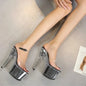 Super High Heels Stiletto Platform Transparent Crystal Ohberri