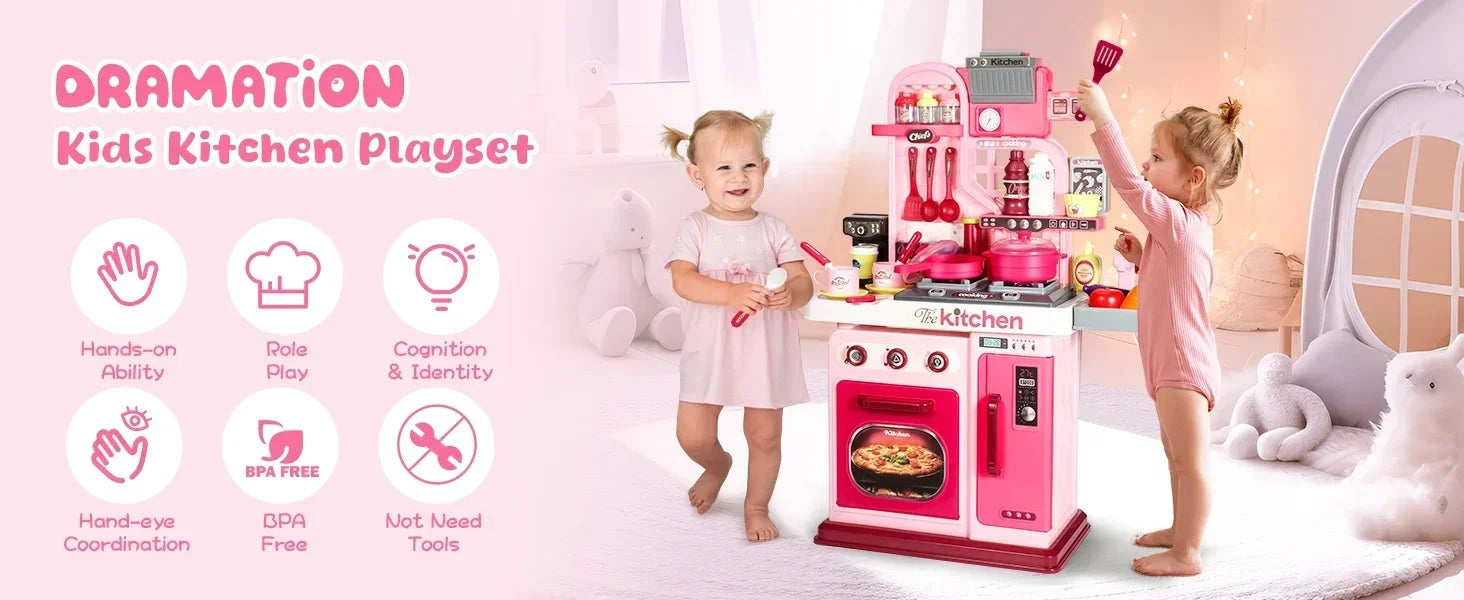 Kids Kitchen Playset and Kitchen Accessories Ohberri