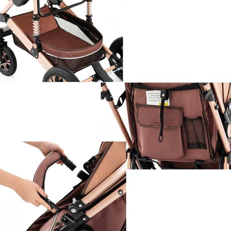 3 in 1 Baby Stroller with Isofix Base Reversible - Ohberri