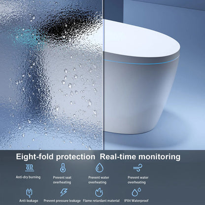 Smart Toilet with Heated Bidet Seat, toilet with bidet built in, AUTO Open/Close Lid Ohberri