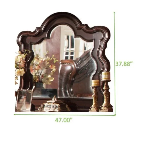 Traditional style King 5pc Bedroom set made with wood in Dark Walnut - Ohberri