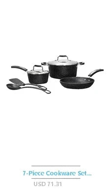 18-Piece Stainless Steel Nonstick Cookware Set Gray Tempered Glass Lids Ohberri