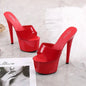 Super High Heels Stiletto Platform Transparent Crystal Ohberri