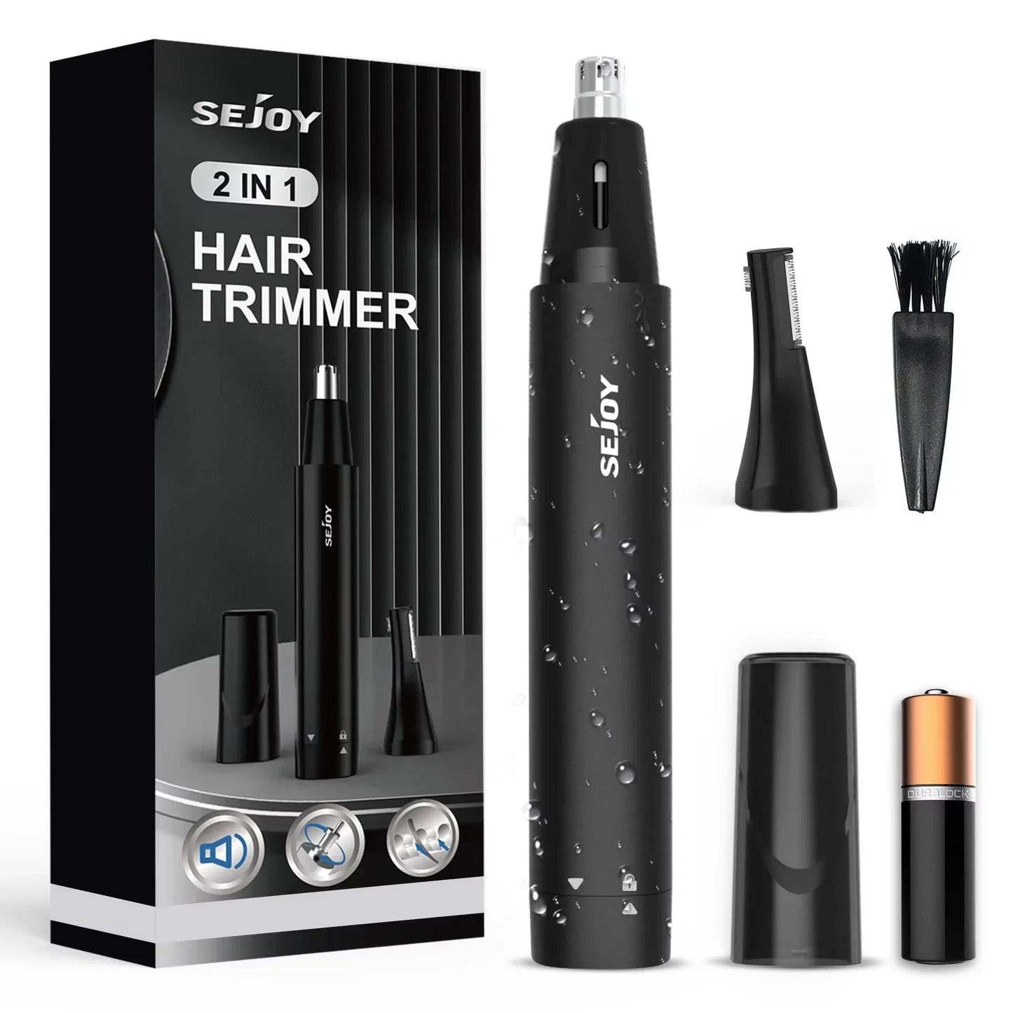 2-IN-1 Nose Hair Trimmer Men Women Ear Hair Trimmer Small Electric Trimmer Ohberri