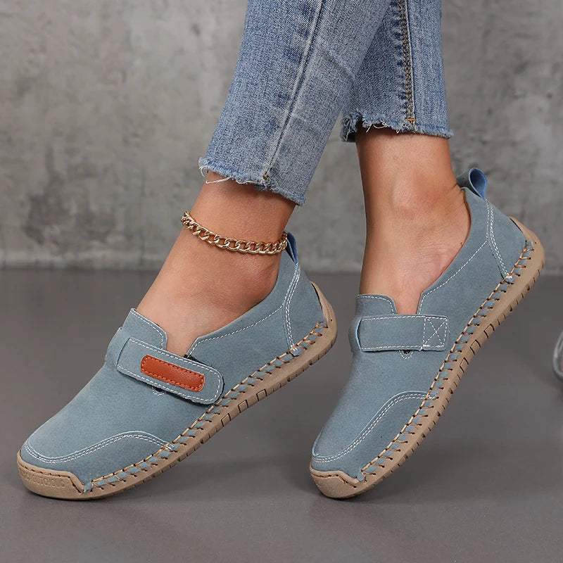 Casual Comfortable Slip on Loafers Women Leather Shoes Ohberri