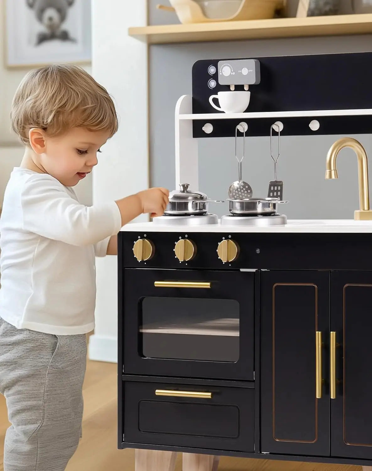 Play Kitchen Wooden with Marble-Style - Ohberri