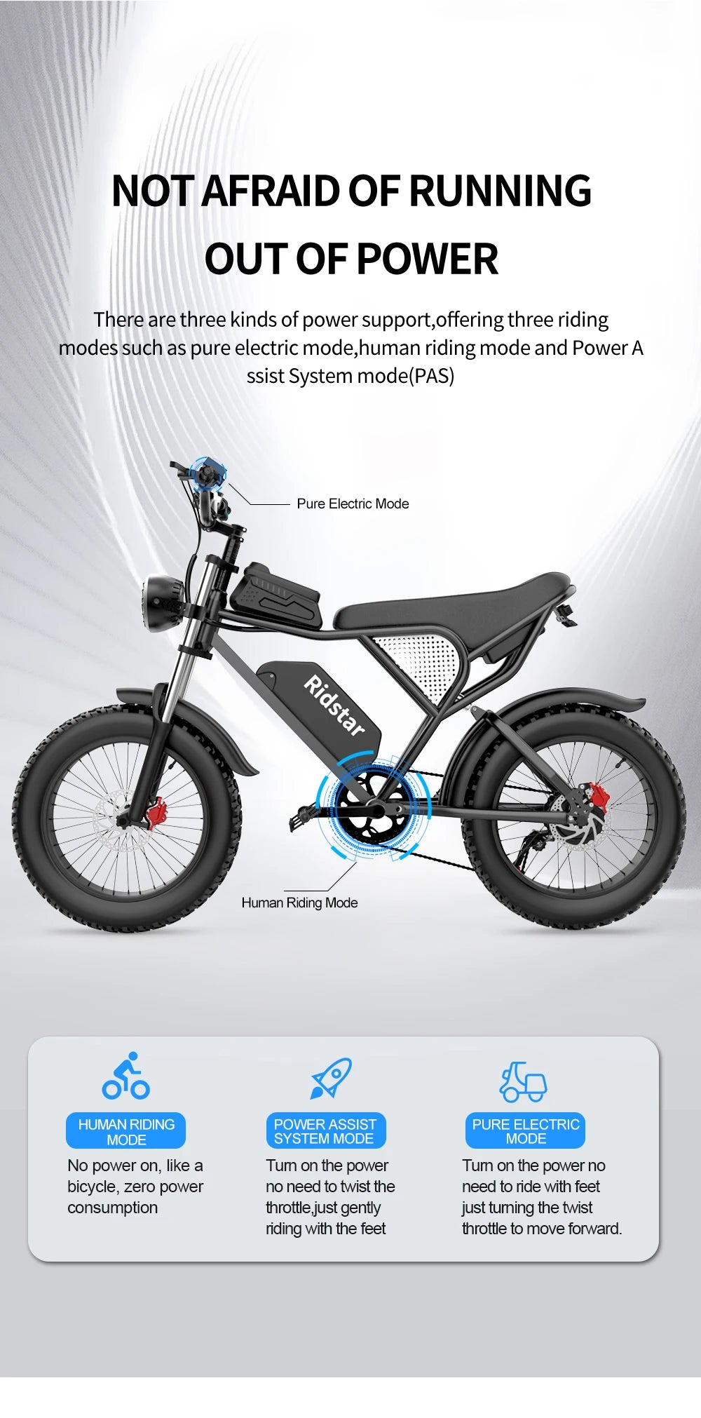 Electric Bicycle 2000W Dual Motor 52V40AH Dual Battery  55KM/H - Ohberri