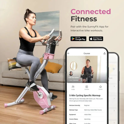 Smart Folding Portable Compact Exercise Bike Ohberri