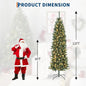 6/7.5/9/12 FT Pencil Christmas Tree Artificial Slim Christmas Tree With LED Light Ohberri