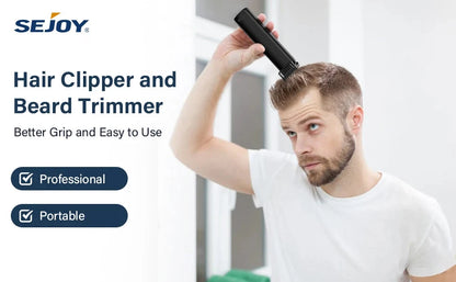 Professional Electric Hair Clippers with Lock Portable Men's Cordless Beard Trimmer Ohberri