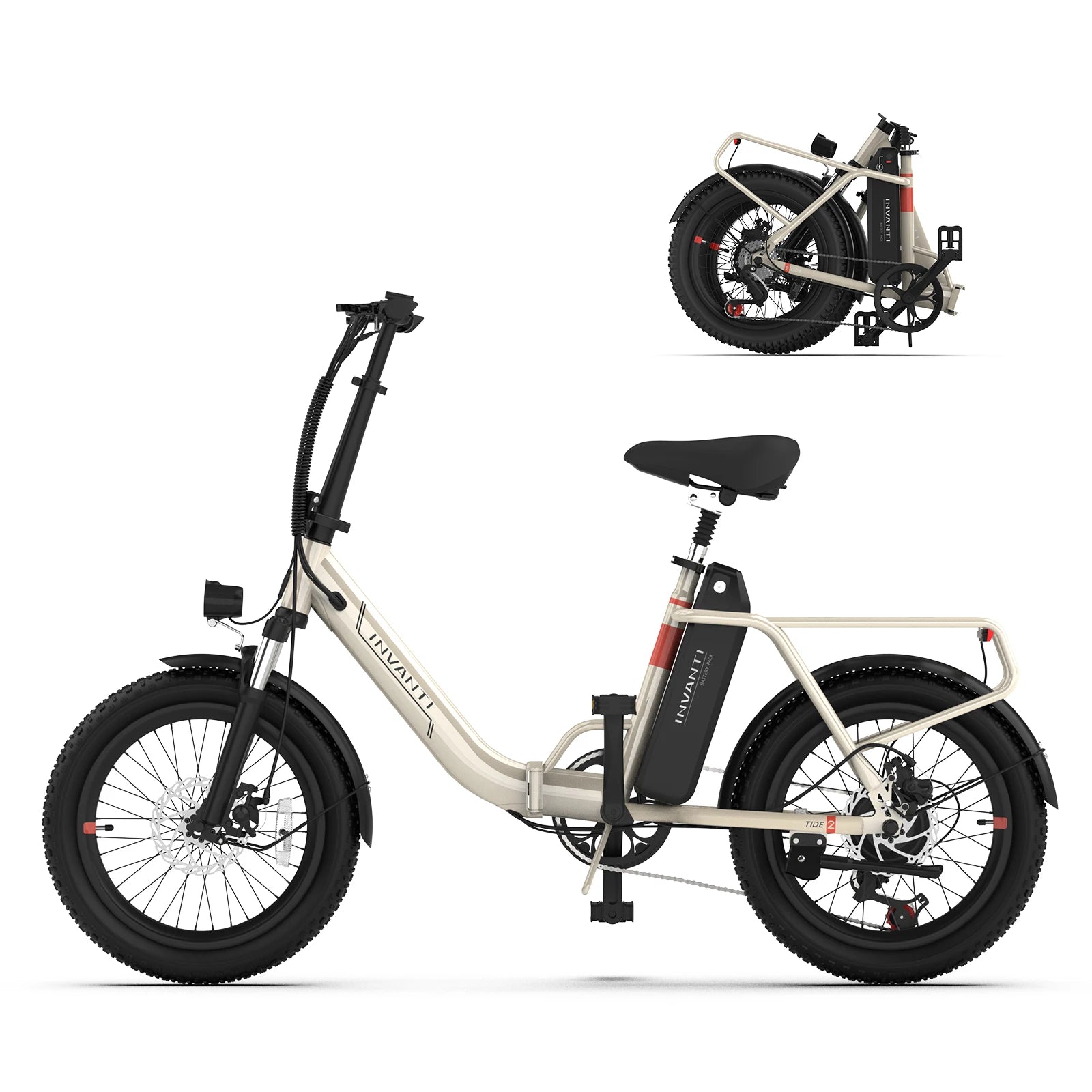 20" Folding Electric Bike 500W Motor 48V 10.4Ah Battery - Ohberri