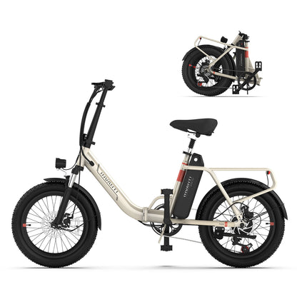 20" Folding Electric Bike 500W Motor 48V 10.4Ah Battery - Ohberri