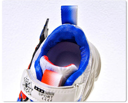 Disney Fashion Spiderman Baby Boys Sneakers Spring/autumn Children's Shoes Lighted Sneaker Trendy Kids Boy Sports Casual Shoes Ohberri