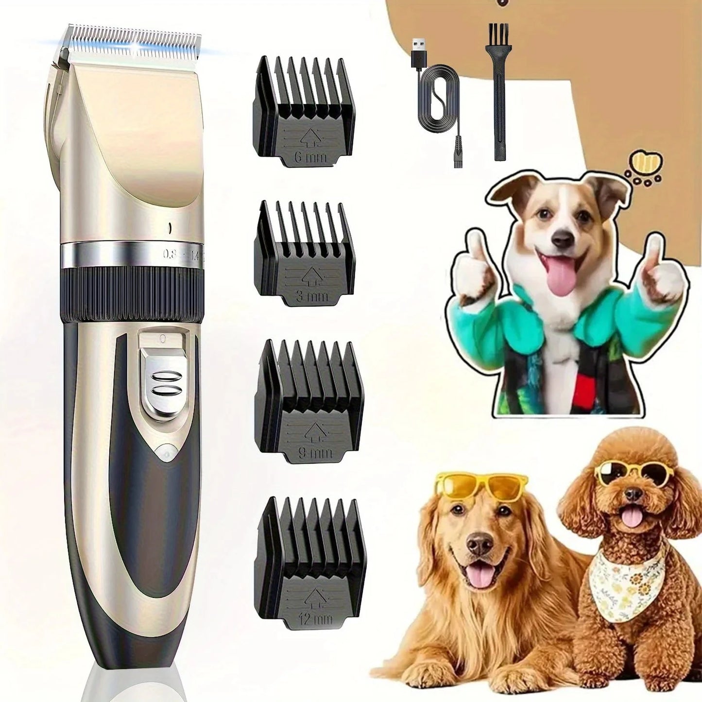 Professional Wireless Electric Pet Grooming Kit Ohberri