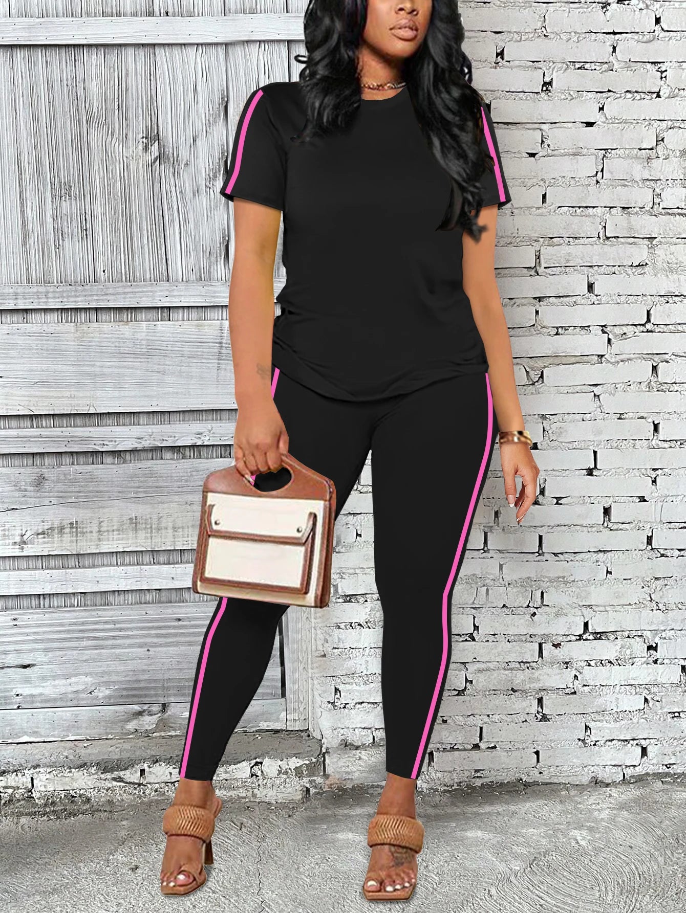 Two-Piece Set Sportswear Short Sleeve Trousers Ohberri