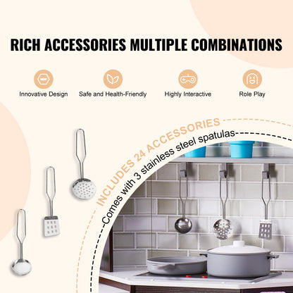 Play Kitchen Set Kitchenware Accessories with Ice Maker f - Ohberri