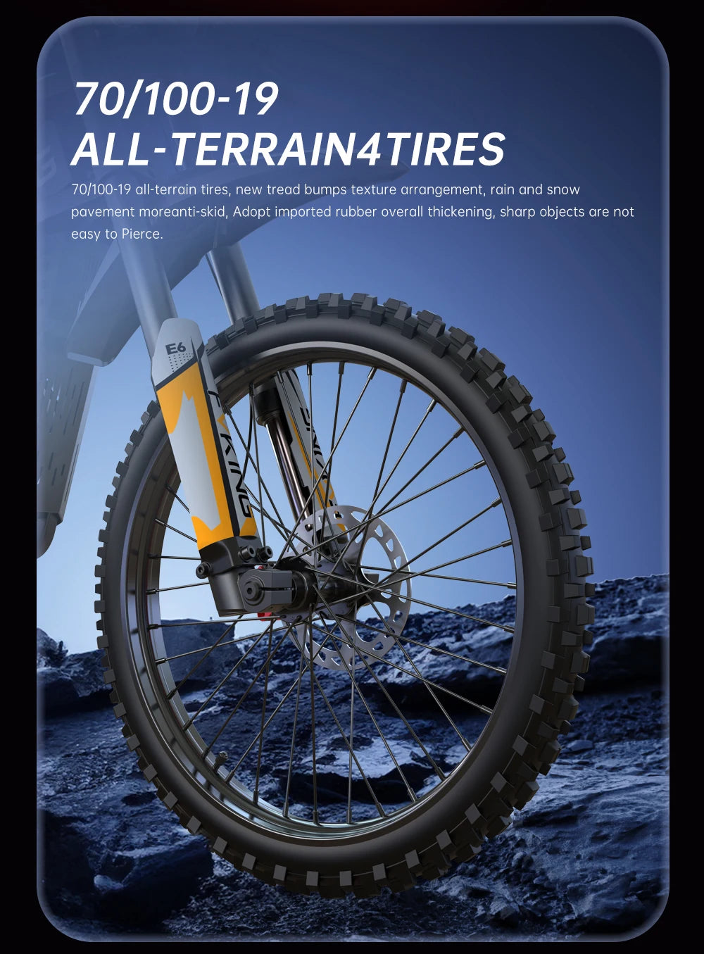 Dual Battery, Peak 2900W 52V, Dual 20Ah, 25inchTires,off-road Mountain E-Bike - Ohberri