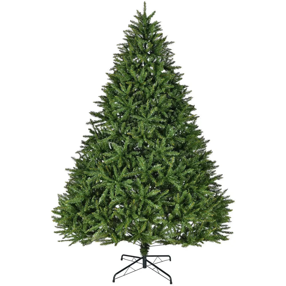 9ft Unlit Hinged Christmas Tree, 3655 Tips, Metal Stand Ohberri