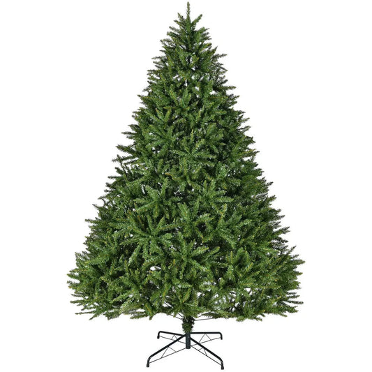 9ft Unlit Hinged Christmas Tree, 3655 Tips, Metal Stand Ohberri