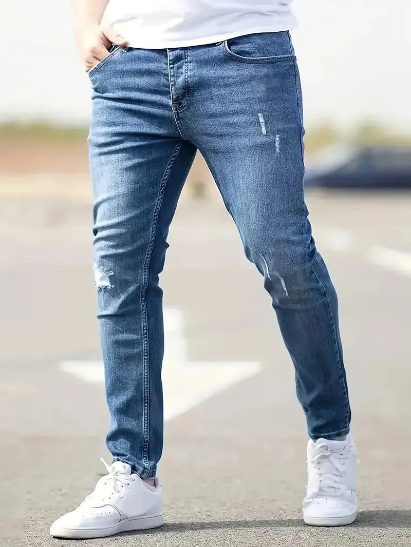 Mens Jeans Casual Skinny Pants Stretch Denim Ohberri