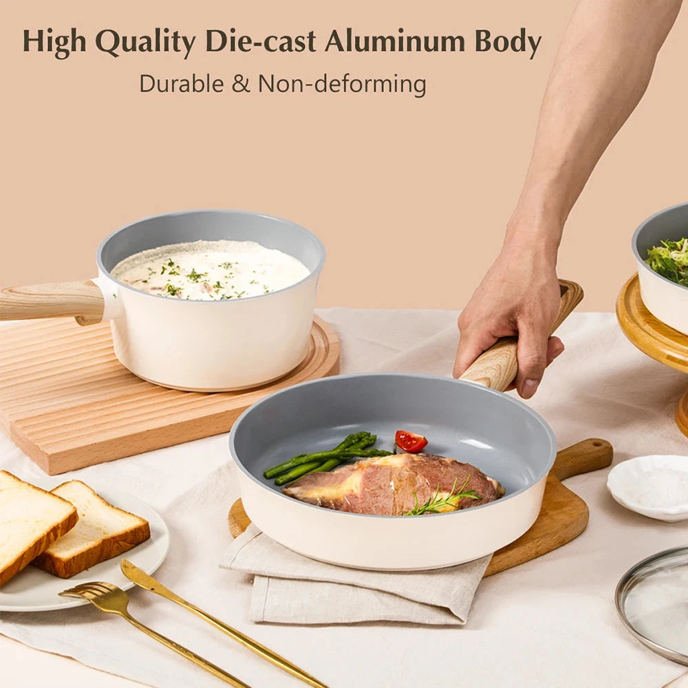 8 Piece Pan and Pot Set with Lid Ohberri