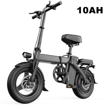 Electric Bike 750W Peak Motor 48V15AH LCD Display 14-inch Tire Electric Bicycle - Ohberri